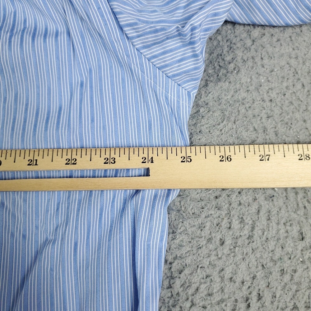 Tommy Bahama Shirt Mens 16.5 Blue Striped Dress Button Up Long Sleeve - Picture 5 of 6